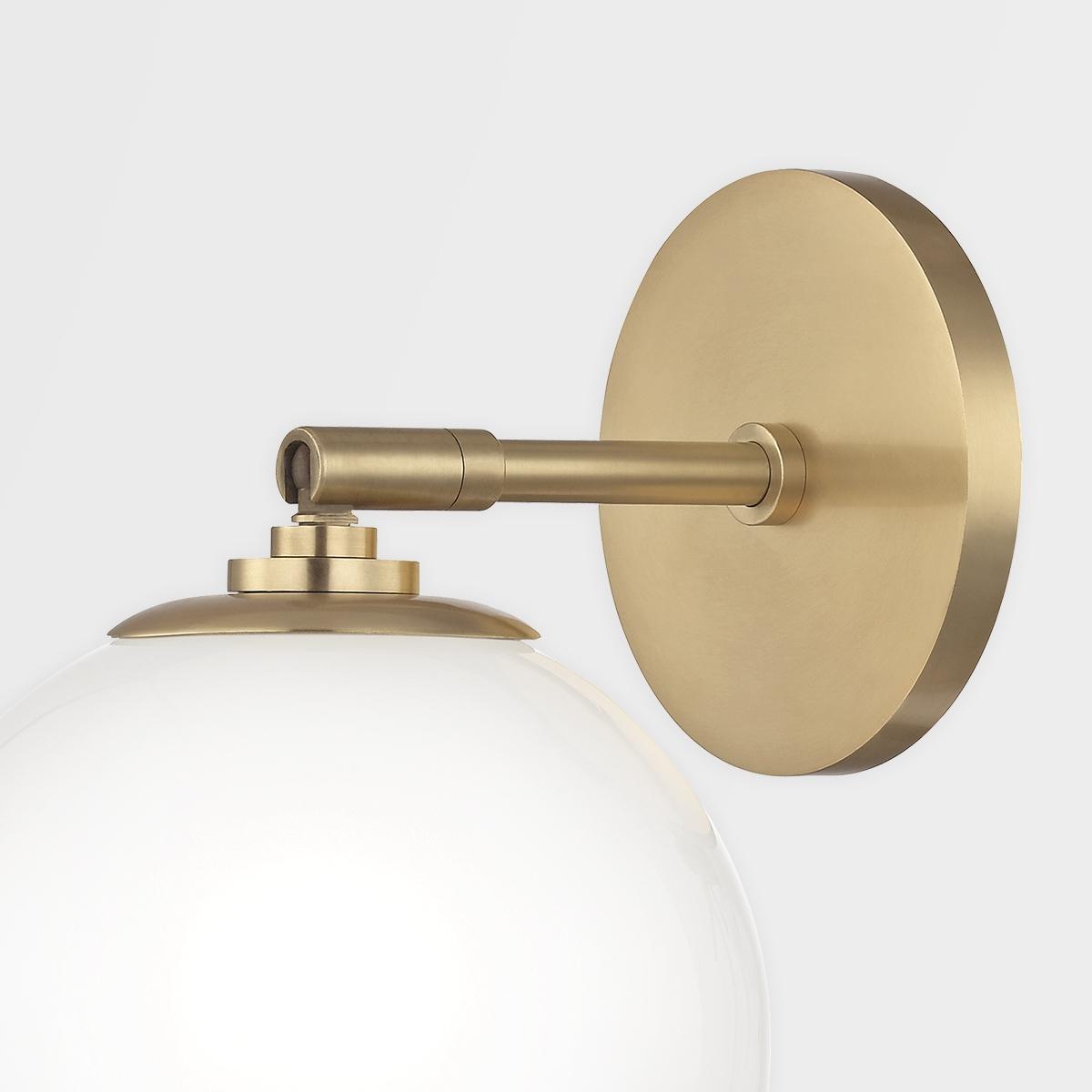 Tilly 9 in. LED Armed Sconce Aged Brass finish - Bees Lighting