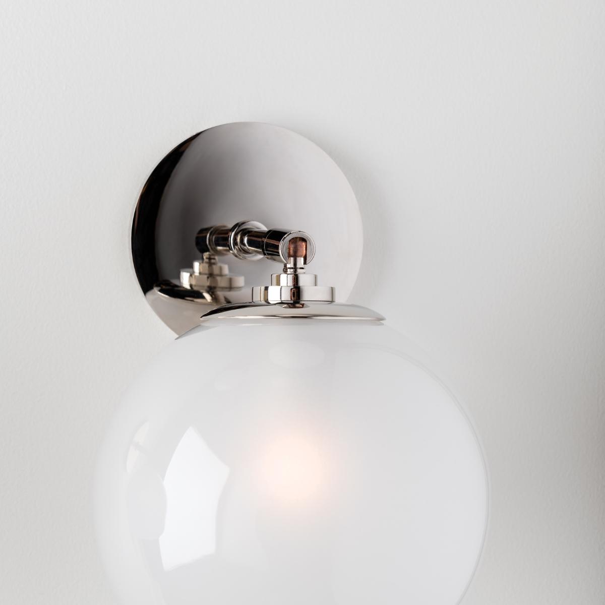 Tilly 9 in. LED Armed Sconce Polished Nickel finish - Bees Lighting