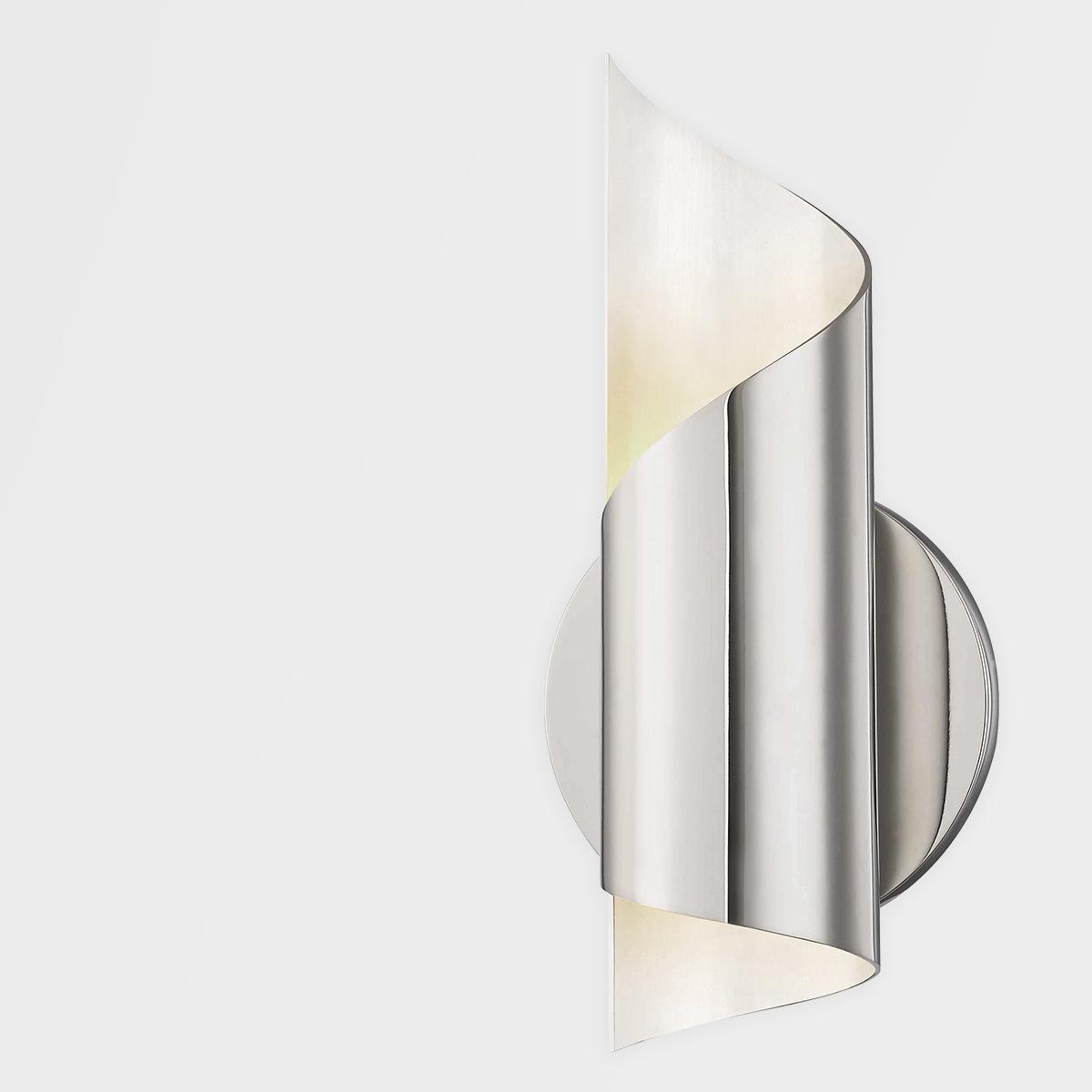 Evie 10 in. LED Wall Light Polished Nickel finish - Bees Lighting