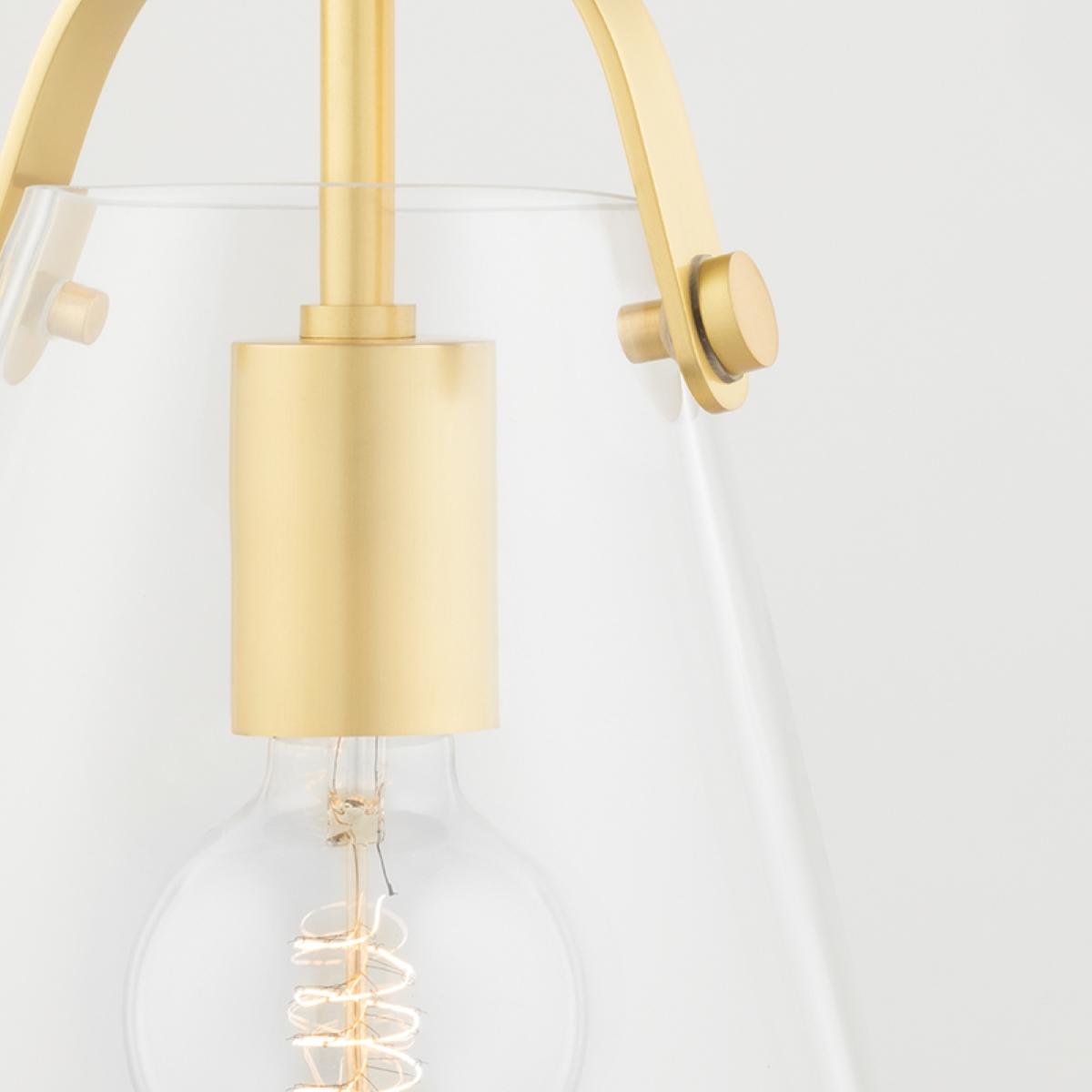 Karin 9 in. Pendant Light Brass Finish - Bees Lighting