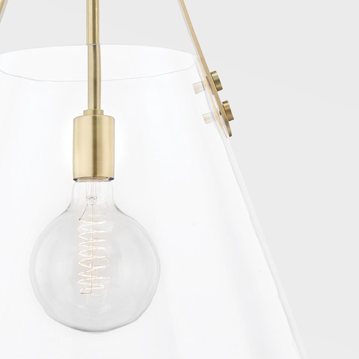 Karin 17" Pendant Light Brass Finish - Bees Lighting