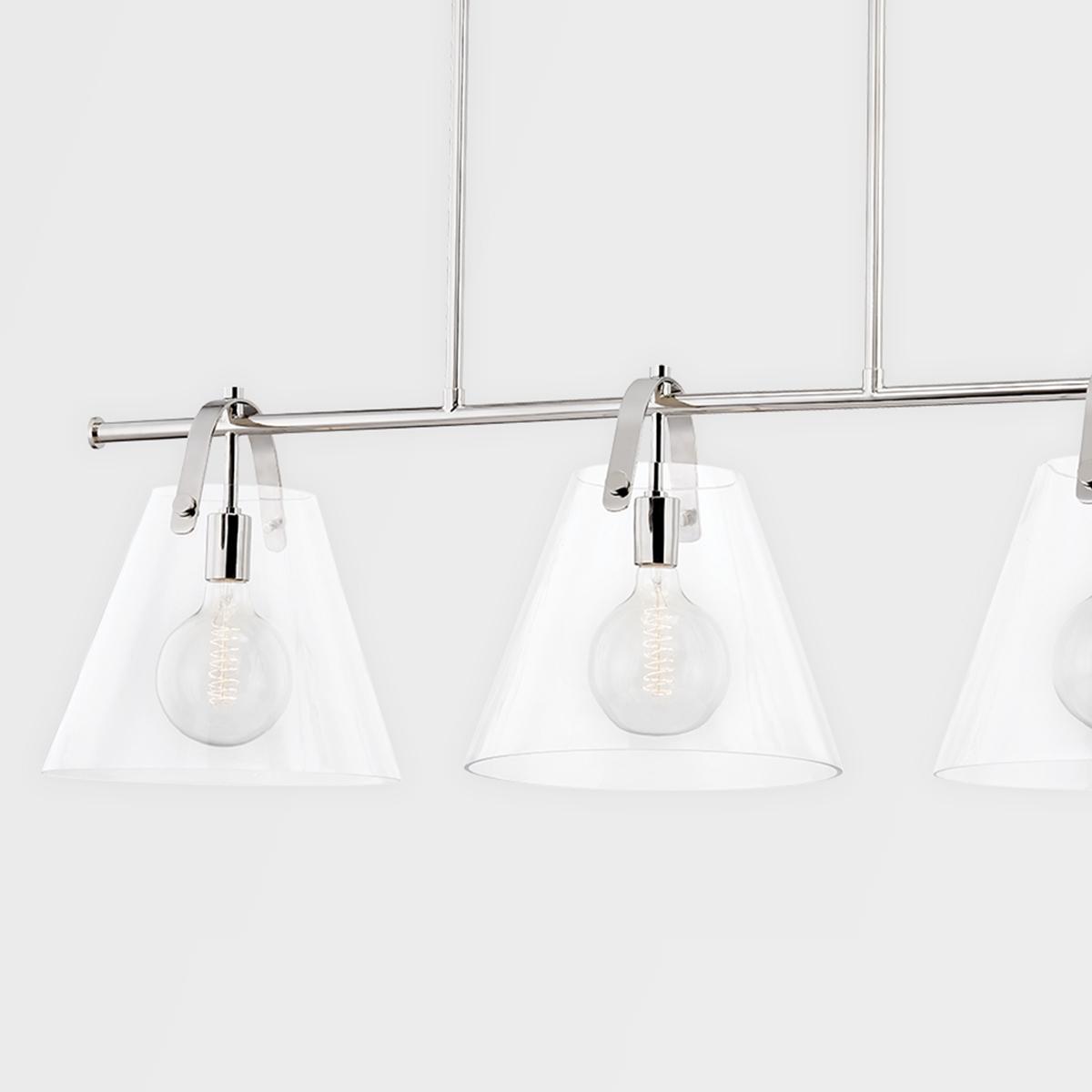Karin 44 in. 3 Lights Pendant Light Polished Nickel Finish - Bees Lighting