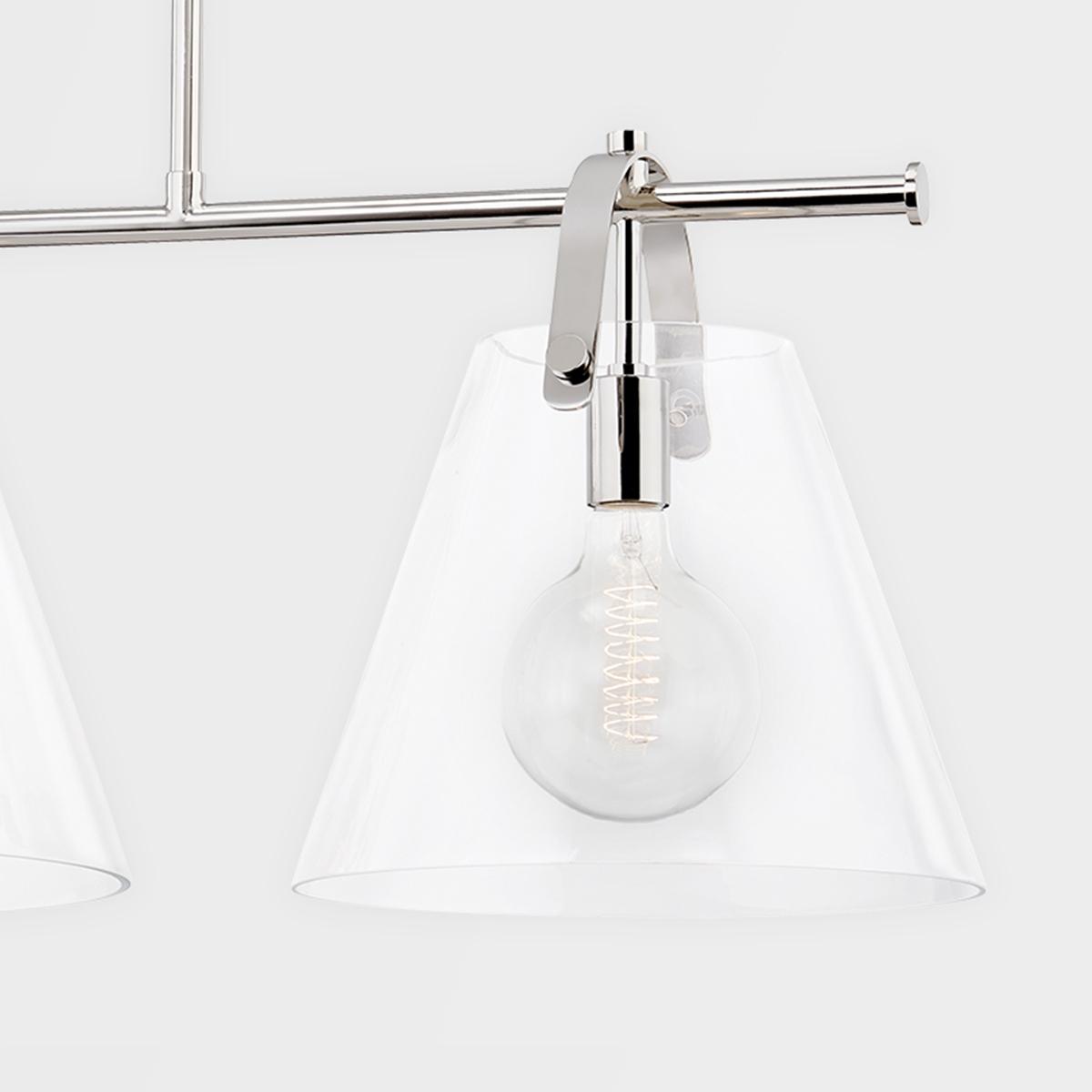 Karin 44 in. 3 Lights Pendant Light Polished Nickel Finish - Bees Lighting