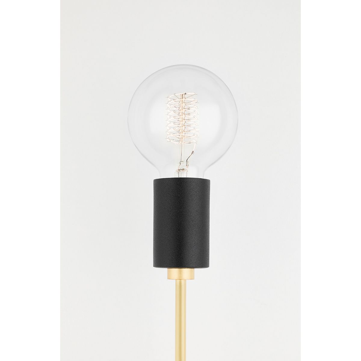 Asrid 2 Lights Armed Sconce Brass & Black Finish - Bees Lighting
