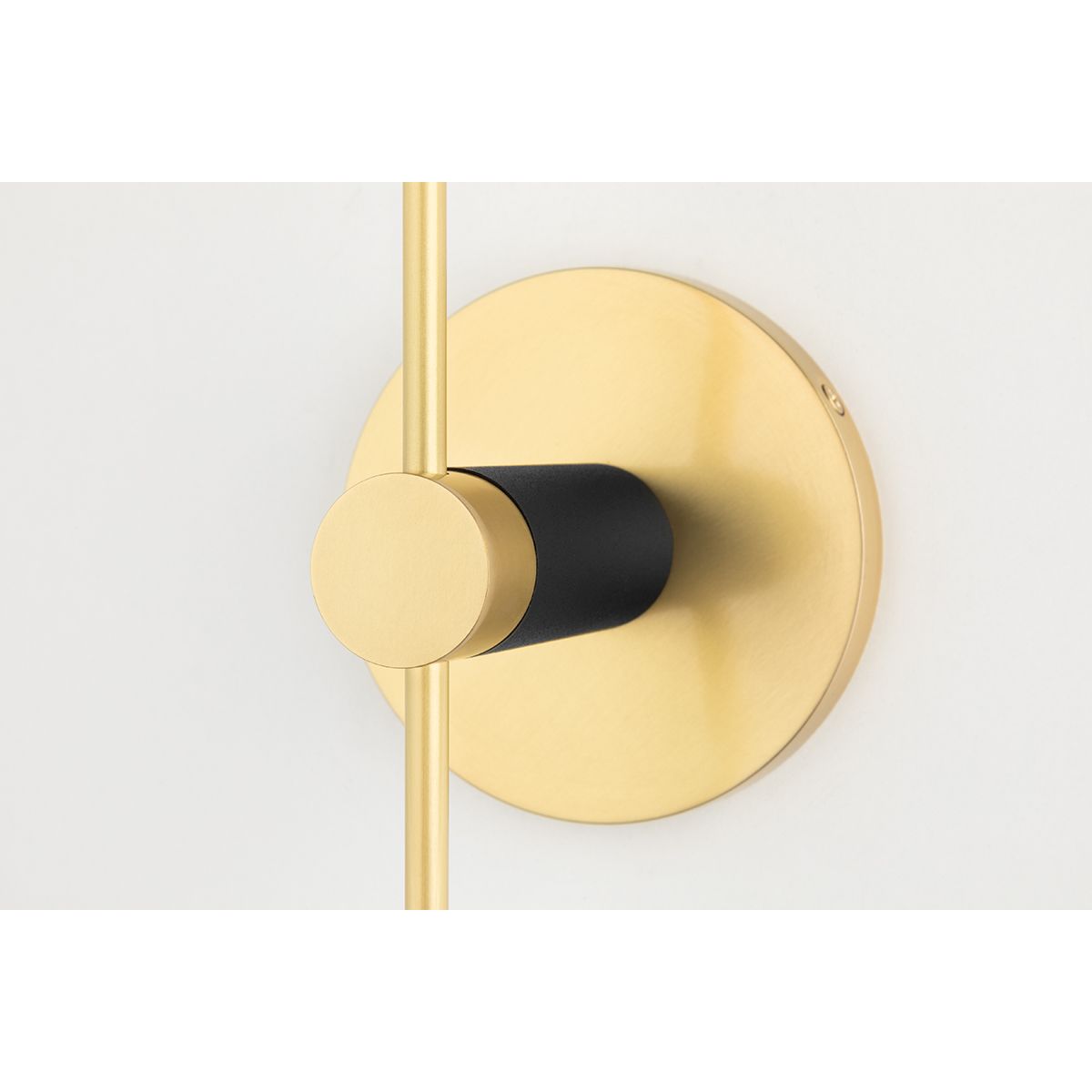 Asrid 2 Lights Armed Sconce Brass & Black Finish - Bees Lighting