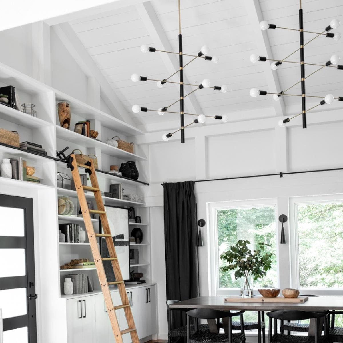 Asrid 12 Lights Chandelier Brass & Black finish - Bees Lighting