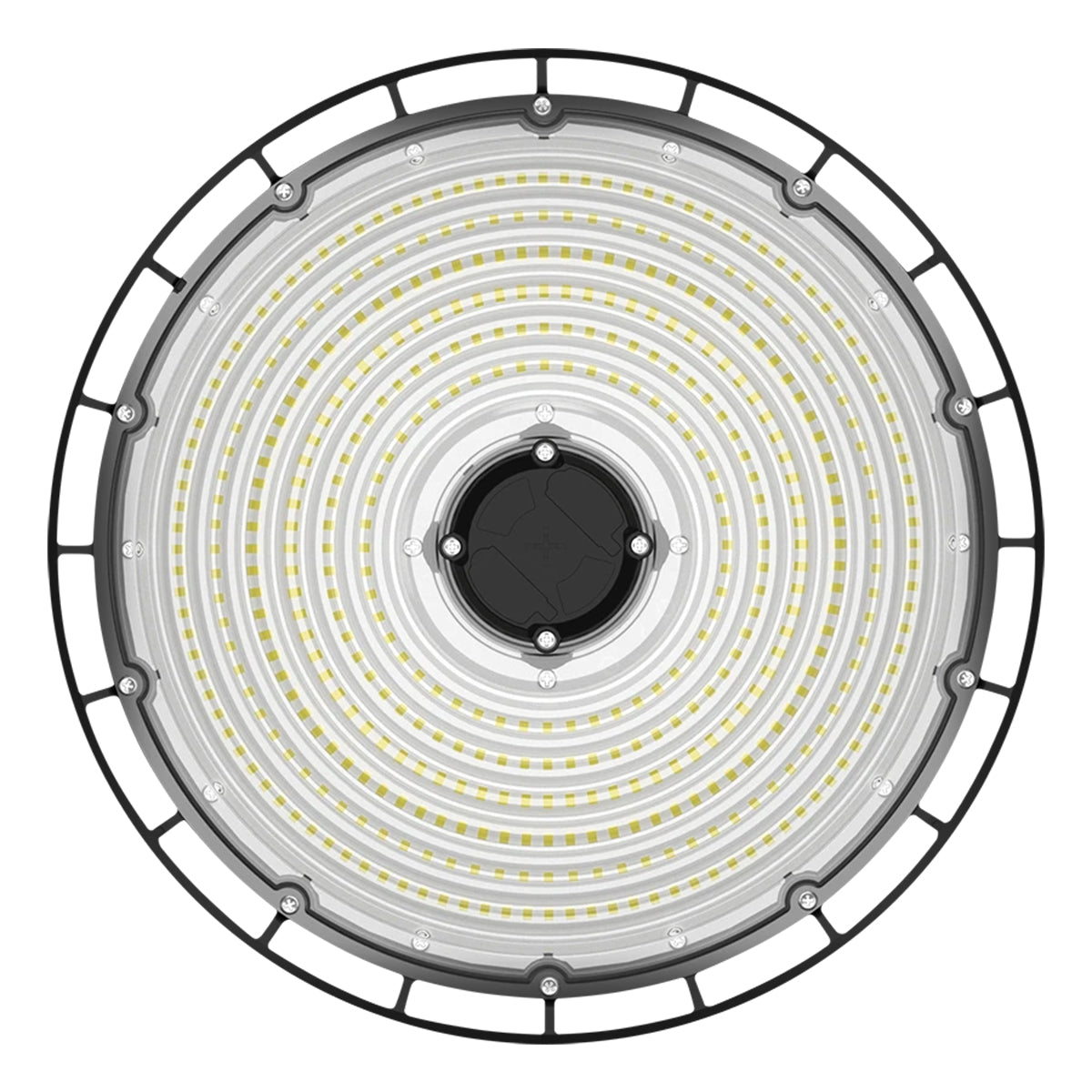 High Bay UFO LED Light, 37000 Lumens, 150/200/240W, 30K/40K/50K, 120/277V, Black - Bees Lighting