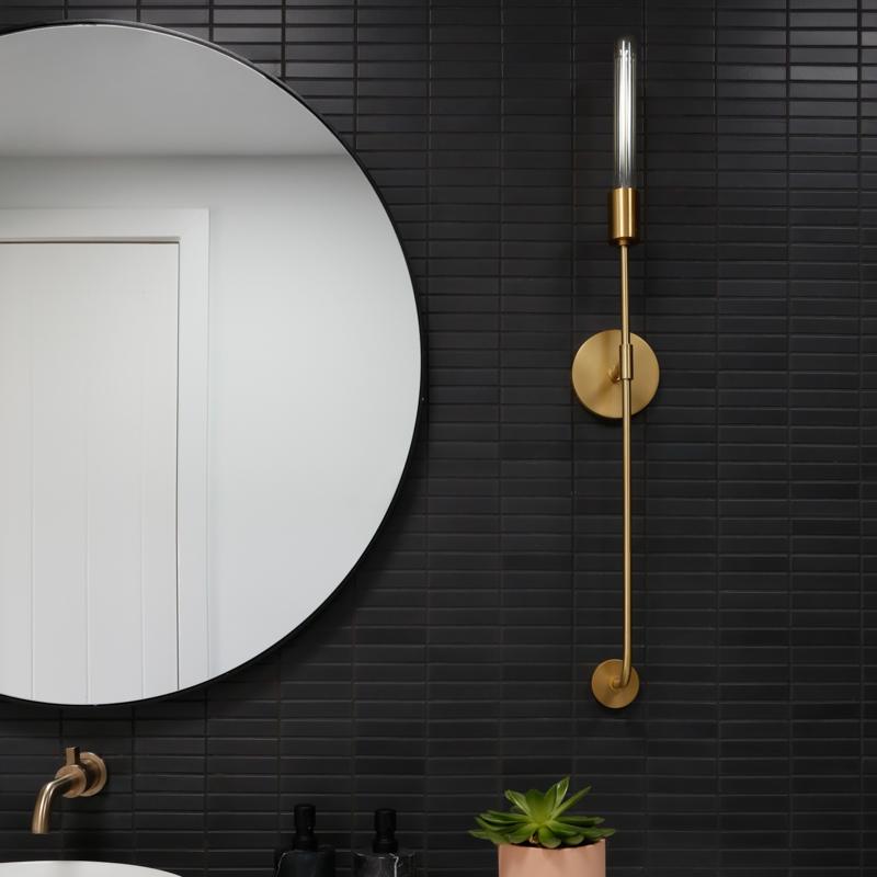 Dylan 35 in. Armed Sconce Brass finish - Bees Lighting