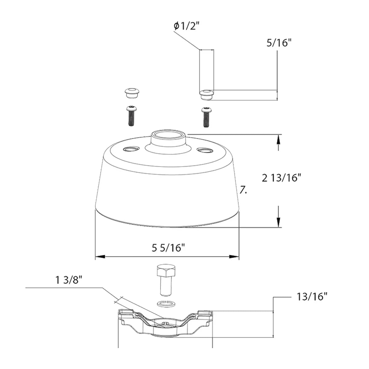 Pendant Mount Kit, For RAB UFO High Bay - Bees Lighting