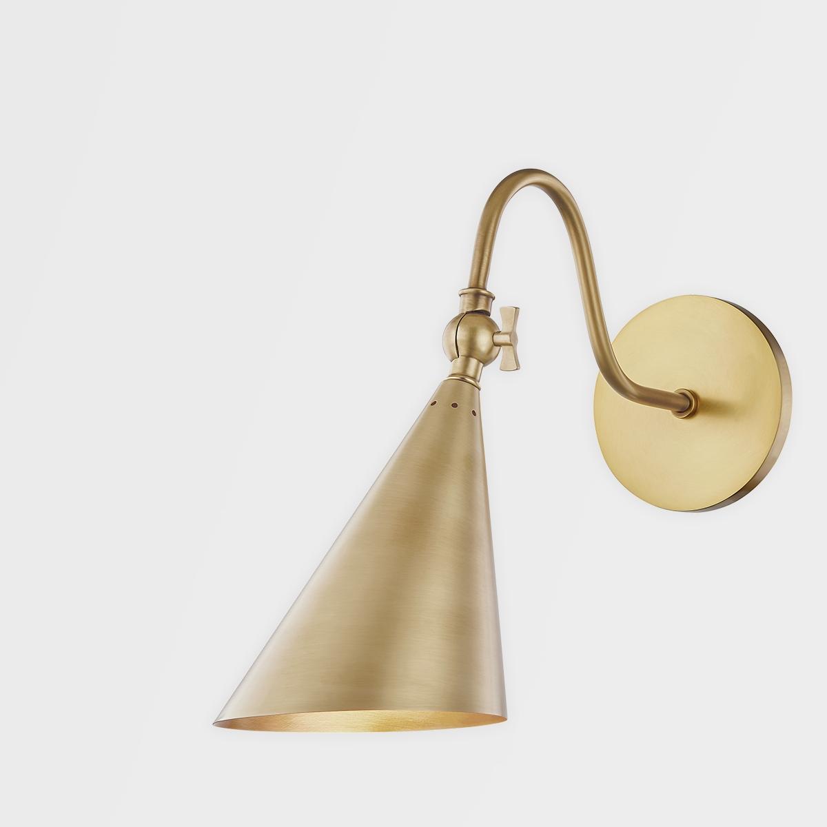 Lupe 12 in. Armed Sconce Brass finish - Bees Lighting
