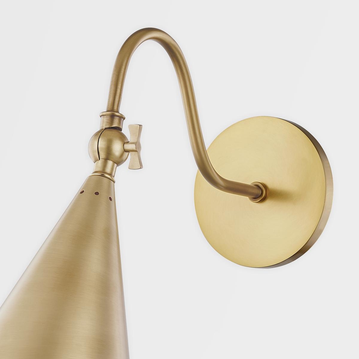 Lupe 12 in. Armed Sconce Brass finish - Bees Lighting