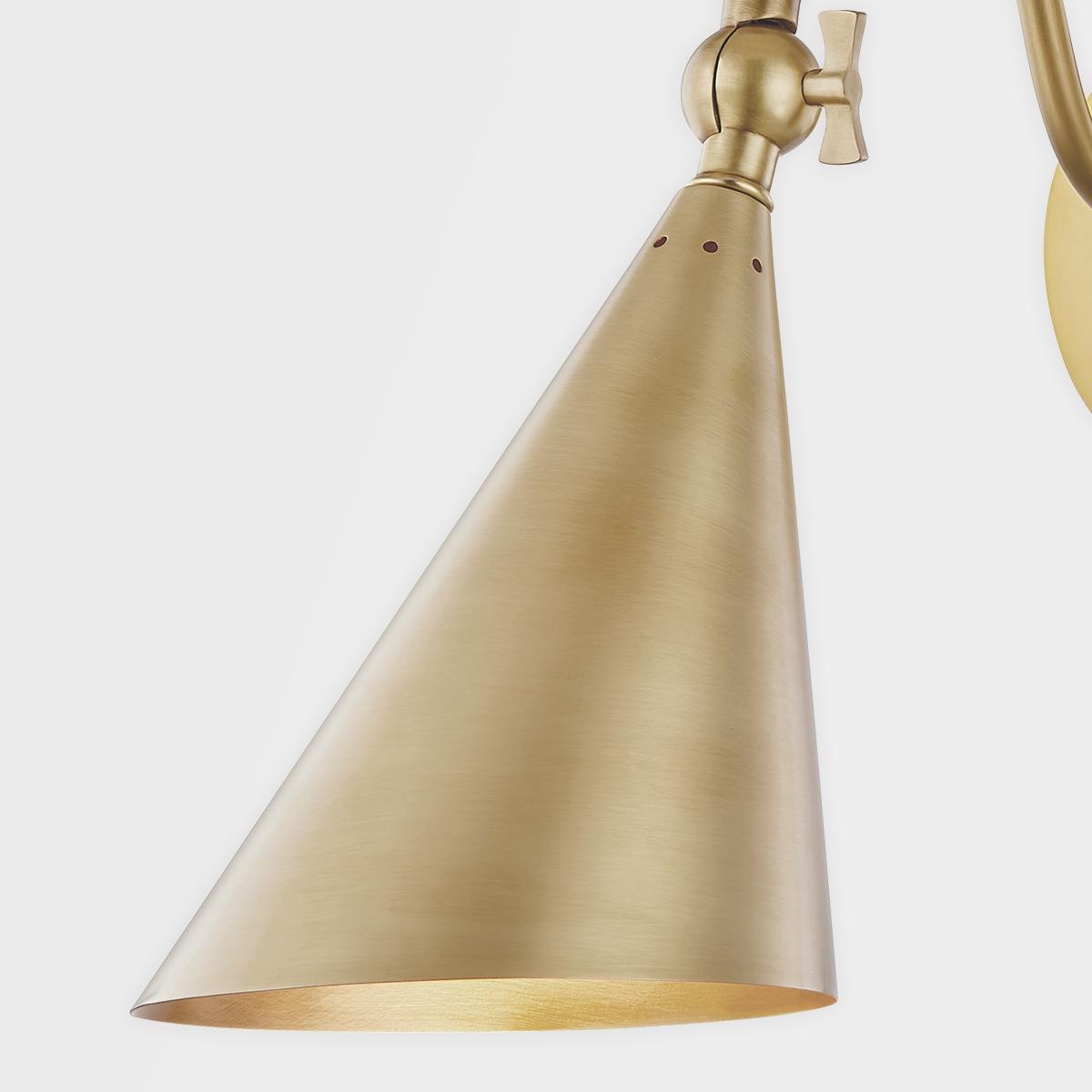Lupe 12 in. Armed Sconce Brass finish - Bees Lighting