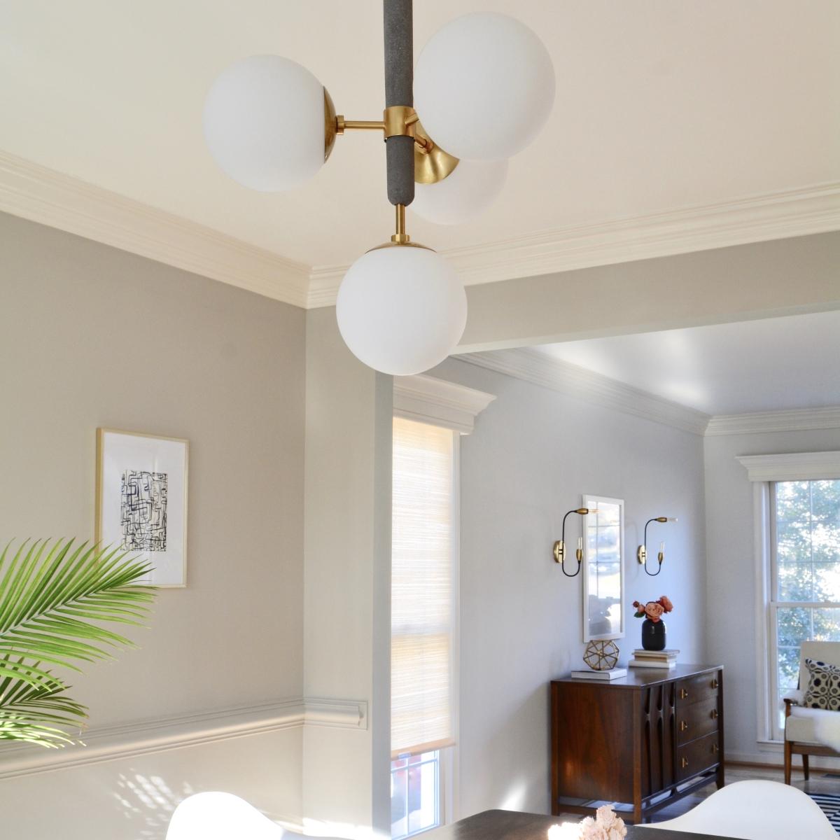Brielle 20 in. 4 Lights Chandelier Brass Finish - Bees Lighting
