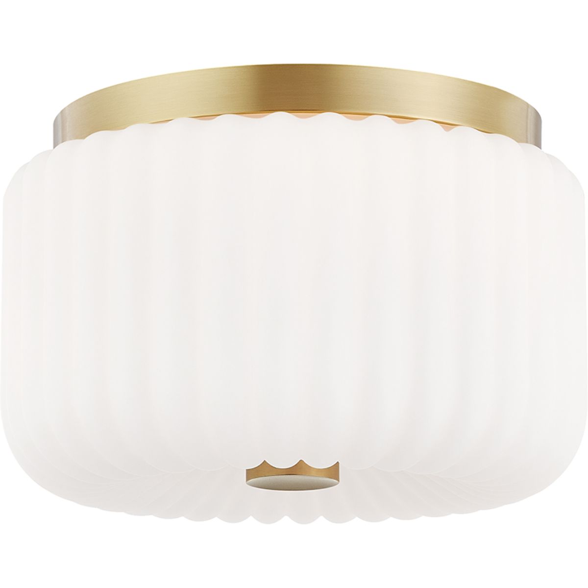 Lydia 10 in. 2 Lights Flush Mount Light Brass Finish - Bees Lighting