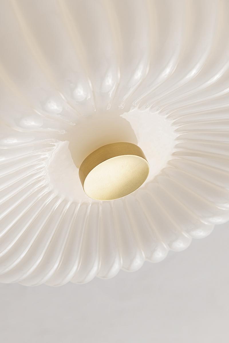 Lydia 10 in. 2 Lights Flush Mount Light Brass Finish - Bees Lighting