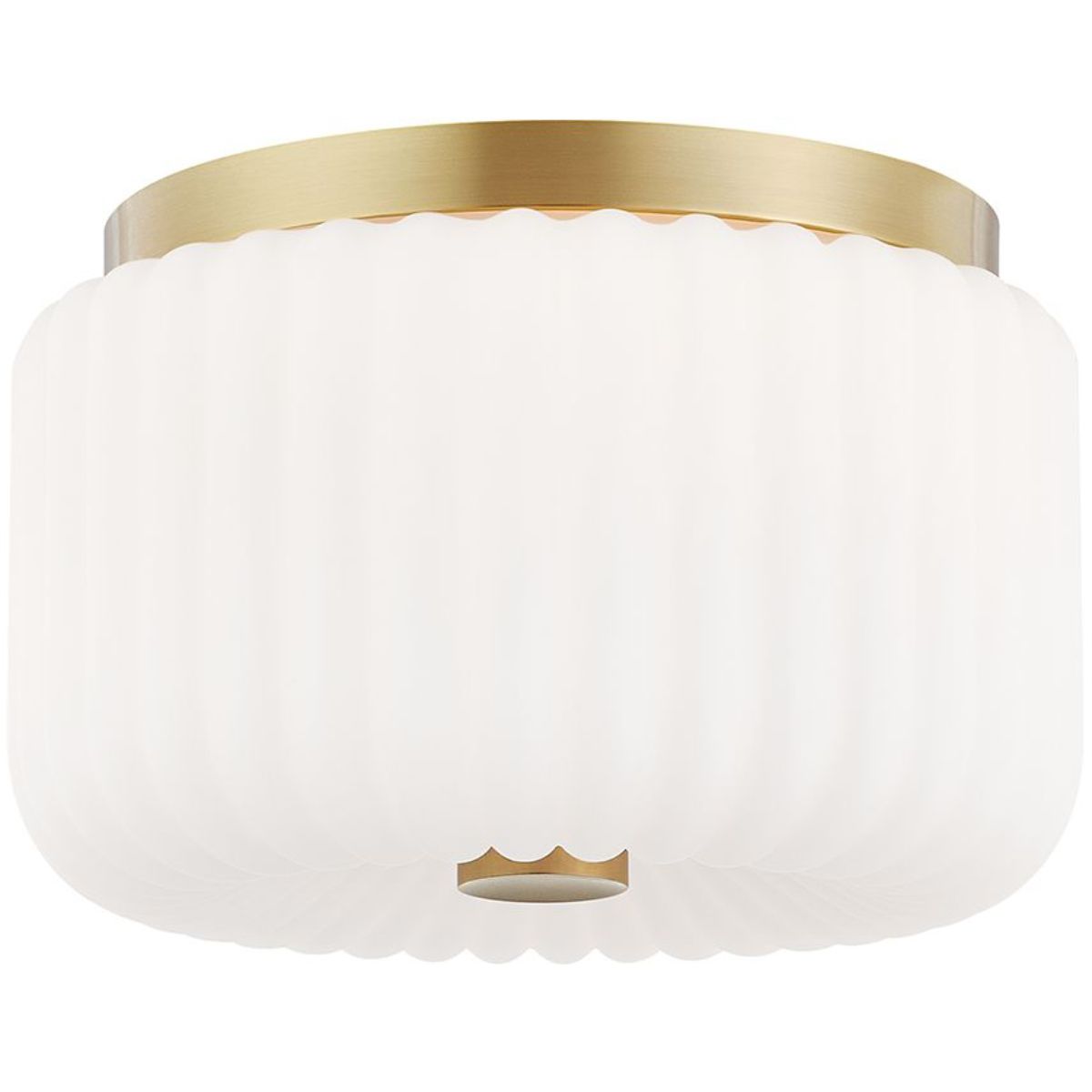 Lydia 10 in. 2 Lights Flush Mount Light Brass Finish - Bees Lighting