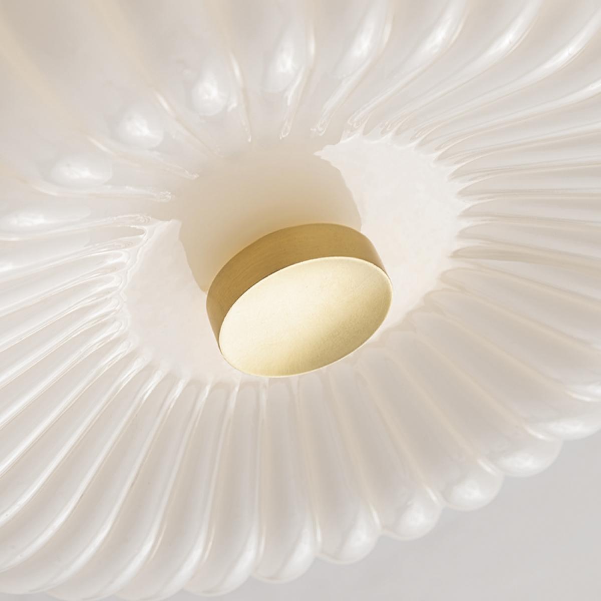 Lydia 10 in. 2 Lights Flush Mount Light Brass Finish - Bees Lighting
