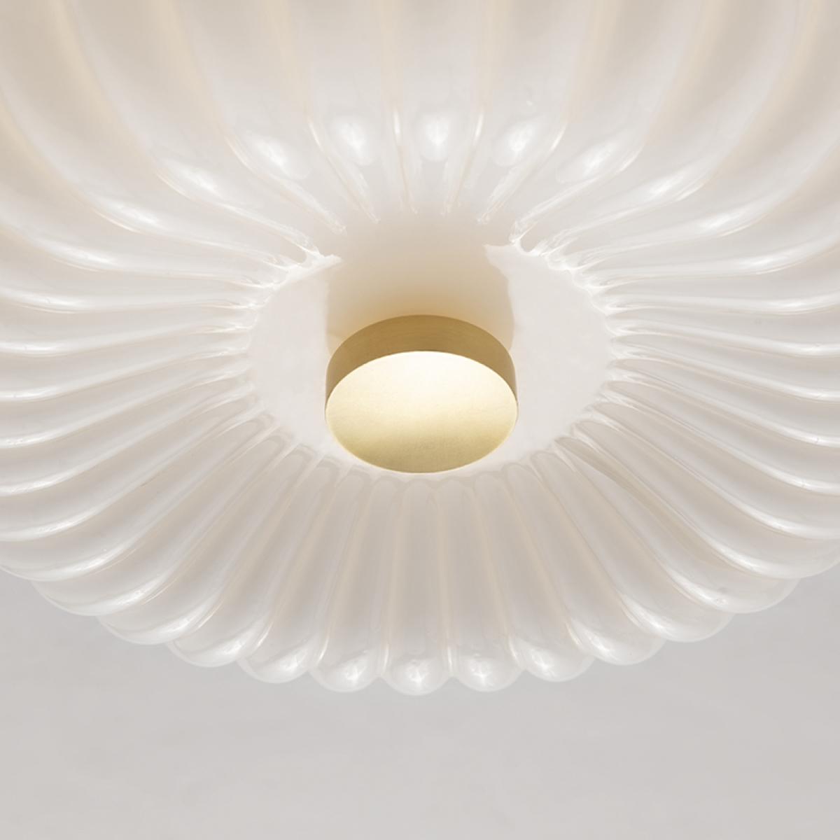 Lydia 10 in. 2 Lights Flush Mount Light Brass Finish - Bees Lighting