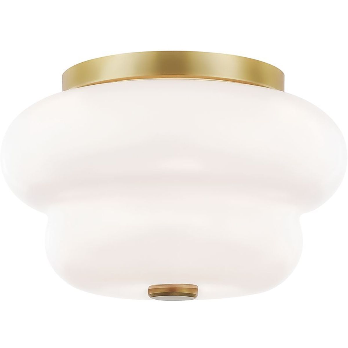 HAZEL 11 in. 2 lights Flush Mount Light Brass Finish - Bees Lighting