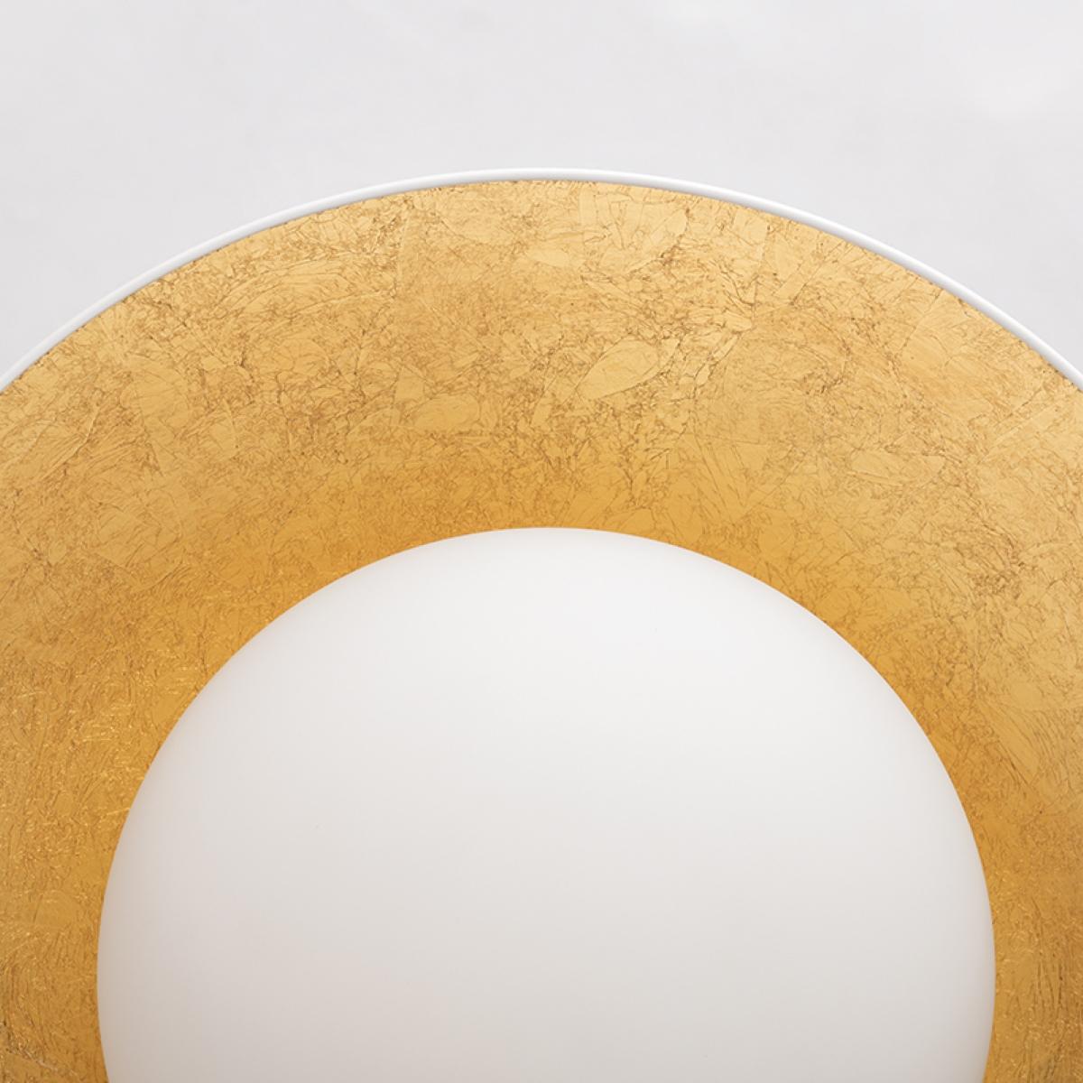 Cadence 14 in. Semi flush Mount Light White & Gold finish - Bees Lighting