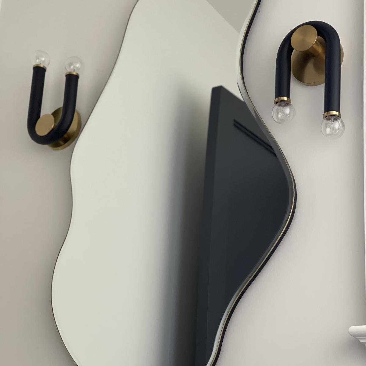 Whit 11 in. Wall Light Aged Brass & Black finish - Bees Lighting
