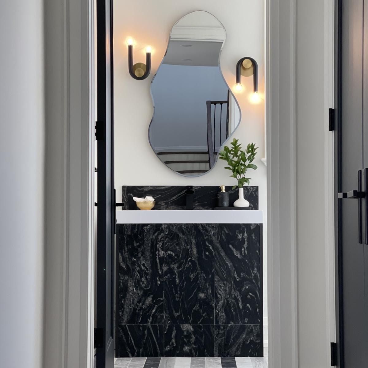 Whit 11 in. Wall Light Aged Brass & Black finish - Bees Lighting
