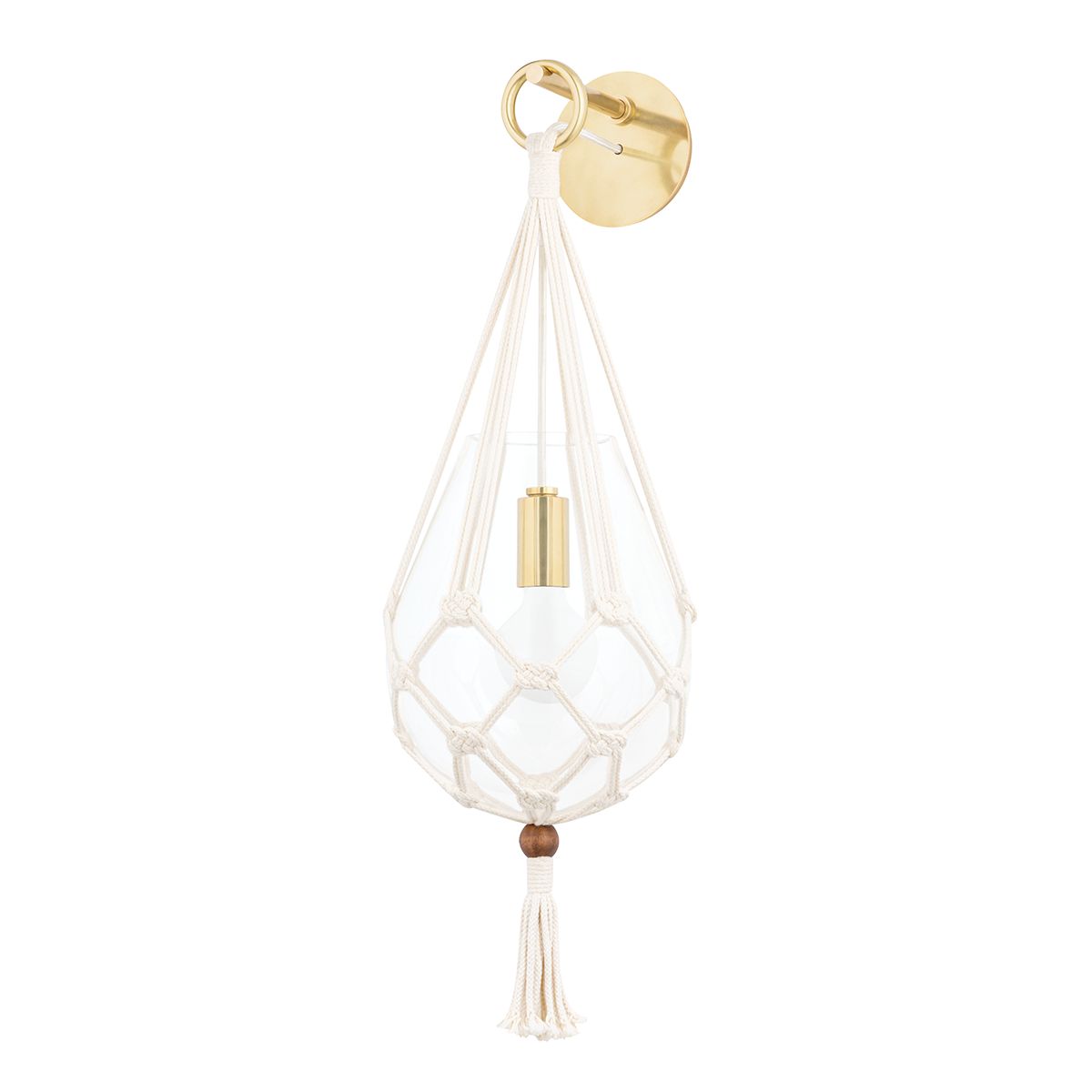 Tessa 23 in. Armed Sconce Aged Brass finish - Bees Lighting