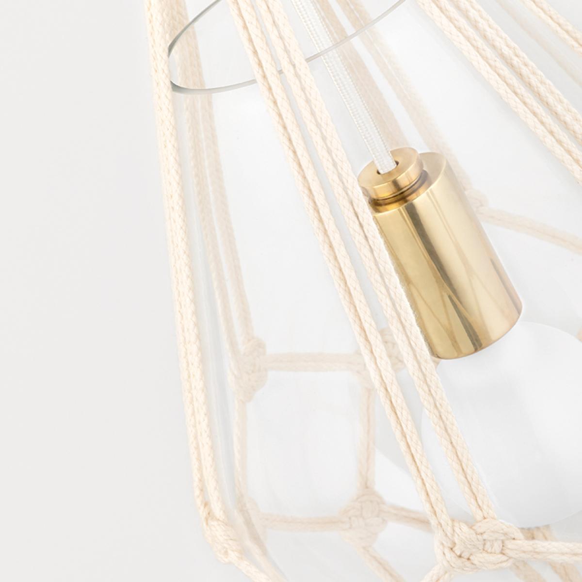 Tessa 15 in. Pendant Light Aged Brass Finish - Bees Lighting