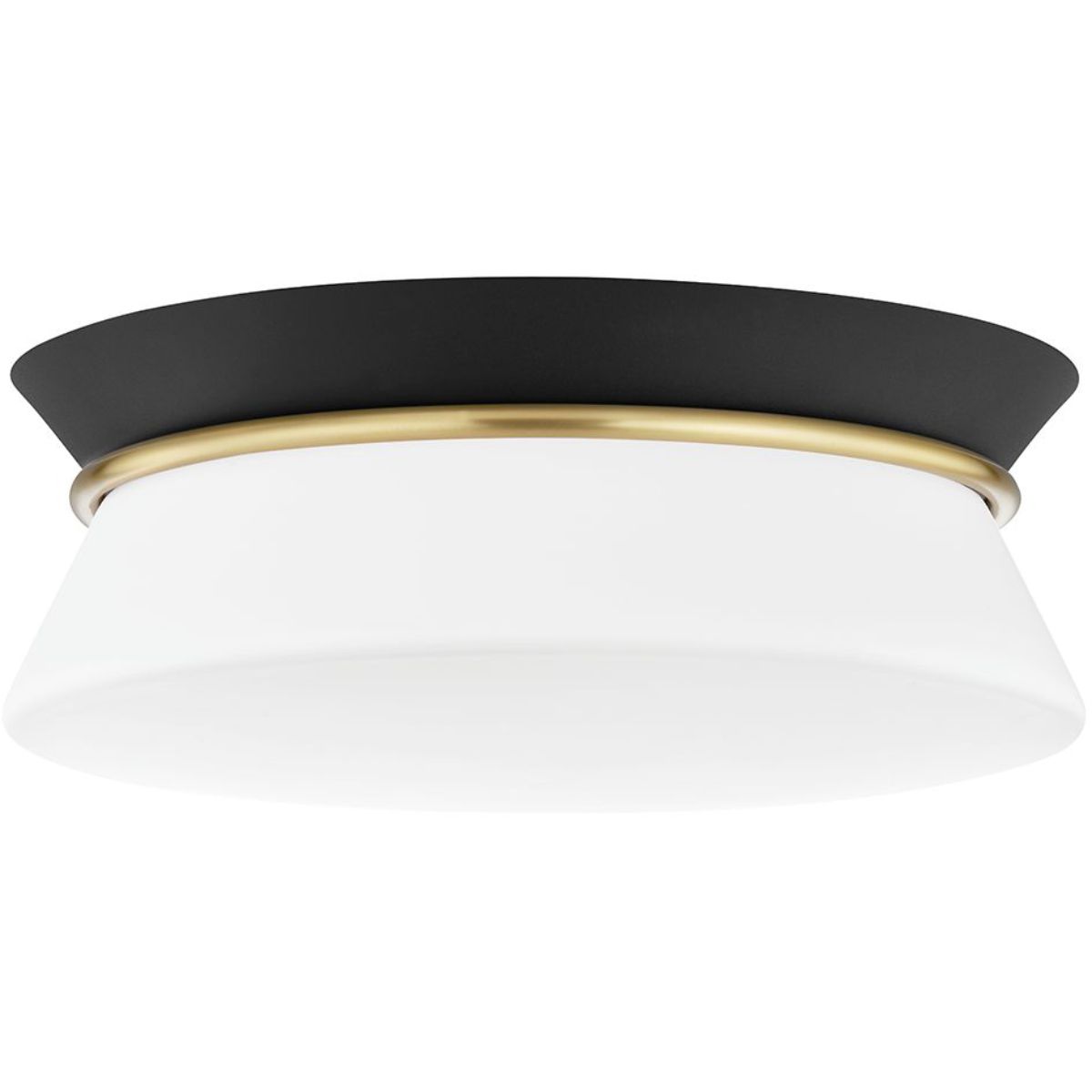 Cath 13 in. 2 Lights Flush Mount Light Brass & Black Finish - Bees Lighting