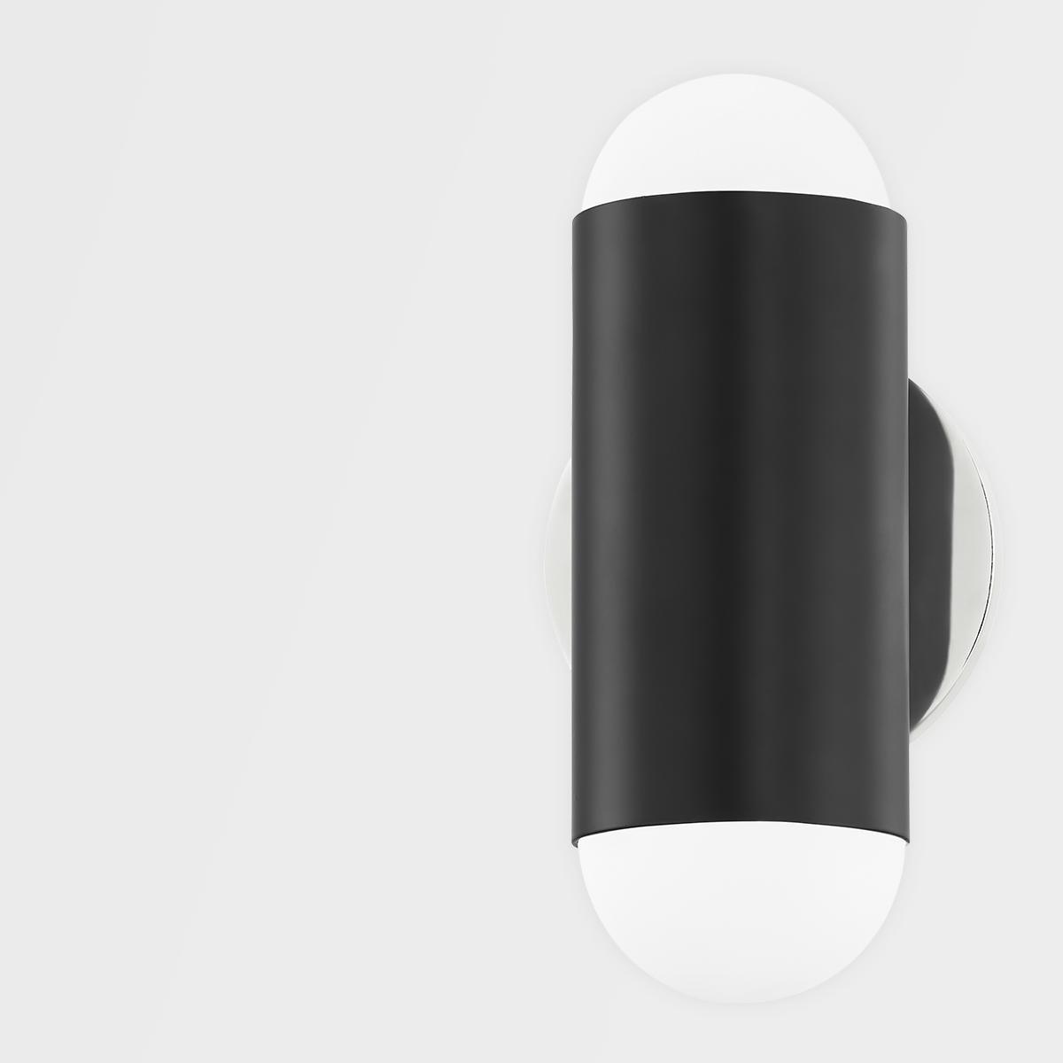 Kira 10 in. Wall Light Black & Nickel finish - Bees Lighting
