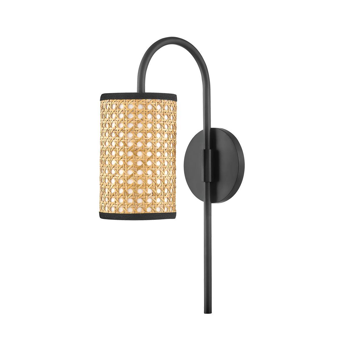 Dolores 17 in. Armed Sconce Black finish - Bees Lighting