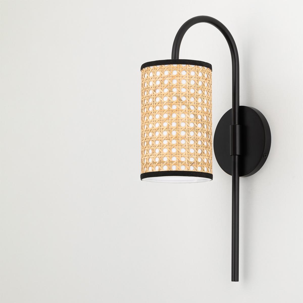 Dolores 17 in. Armed Sconce Black finish - Bees Lighting