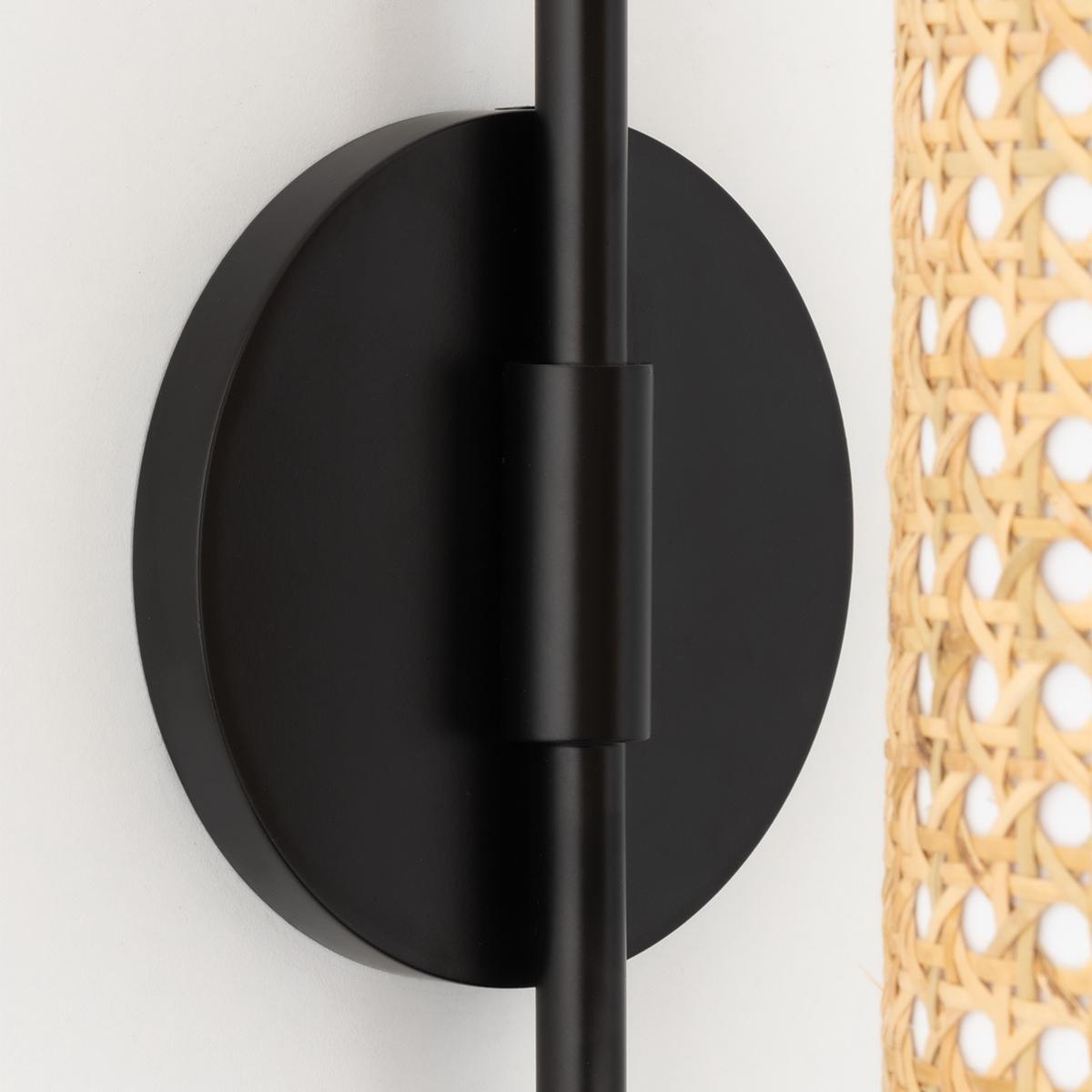 Dolores 17 in. Armed Sconce Black finish - Bees Lighting