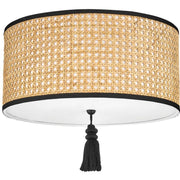 Dolores 15 in. 2 Lights Flush Mount Light Black Finish - Bees Lighting