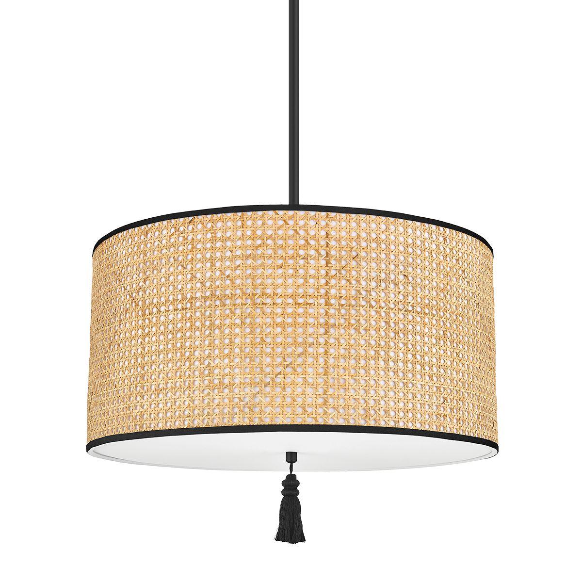 Dolores 24 in. 3 Lights Pendant Light Black Finish - Bees Lighting