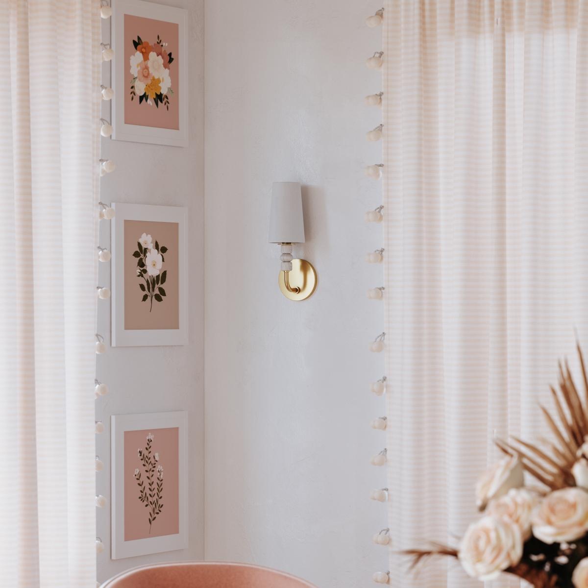 Casey 13 in. Armed Sconce Brass finish - Bees Lighting
