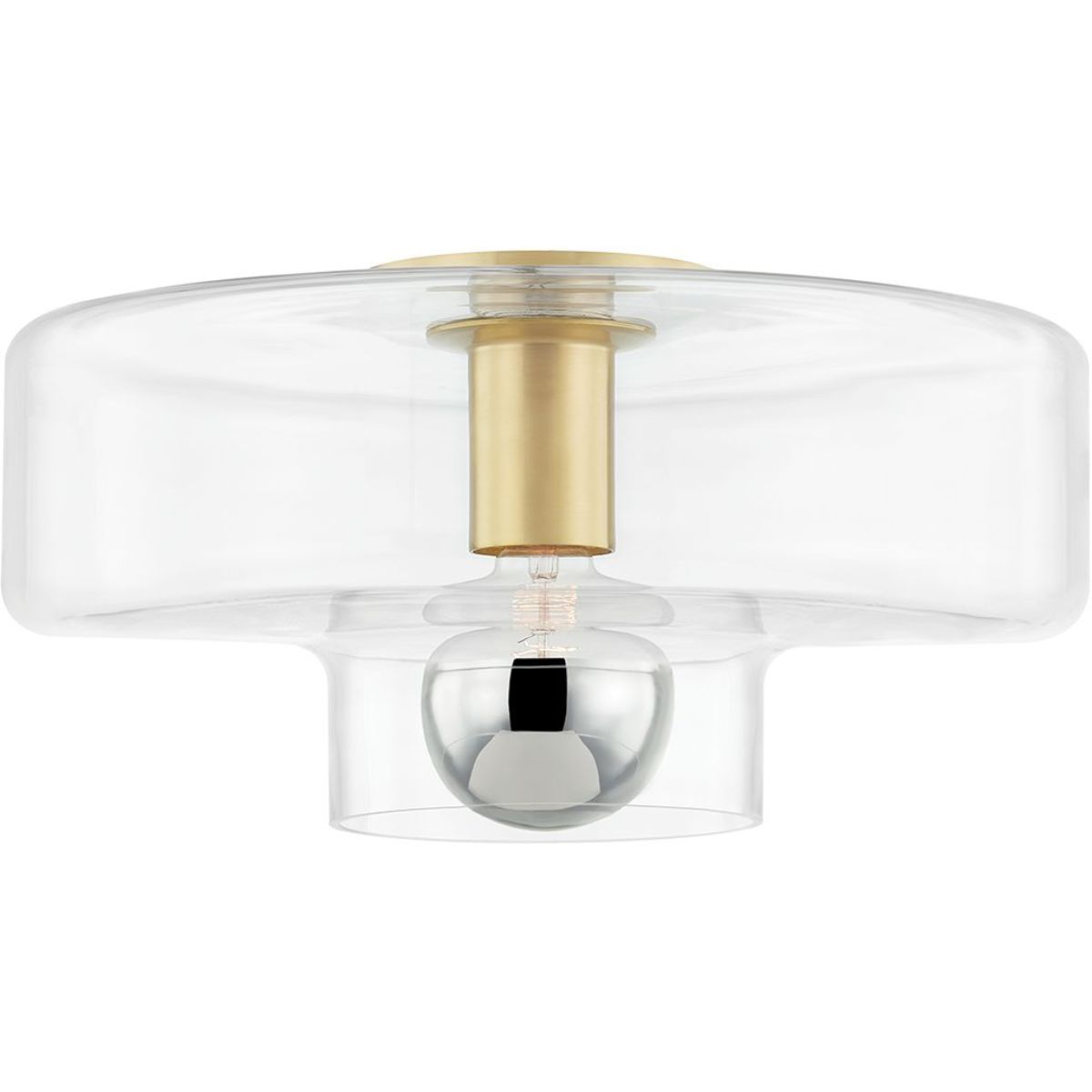 IONA 14 in. Flush Mount Light Brass Finish - Bees Lighting