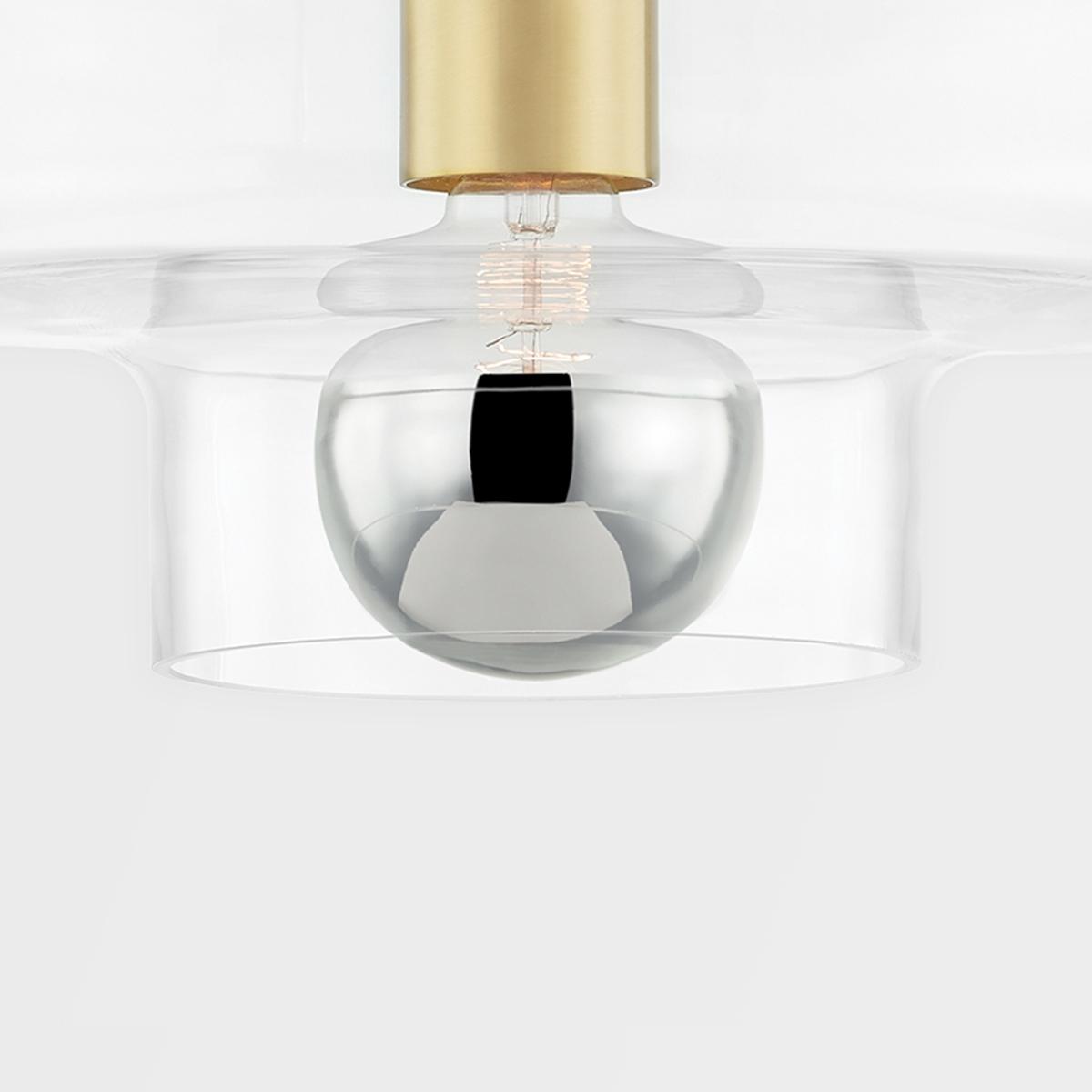 IONA 14 in. Flush Mount Light Brass Finish - Bees Lighting