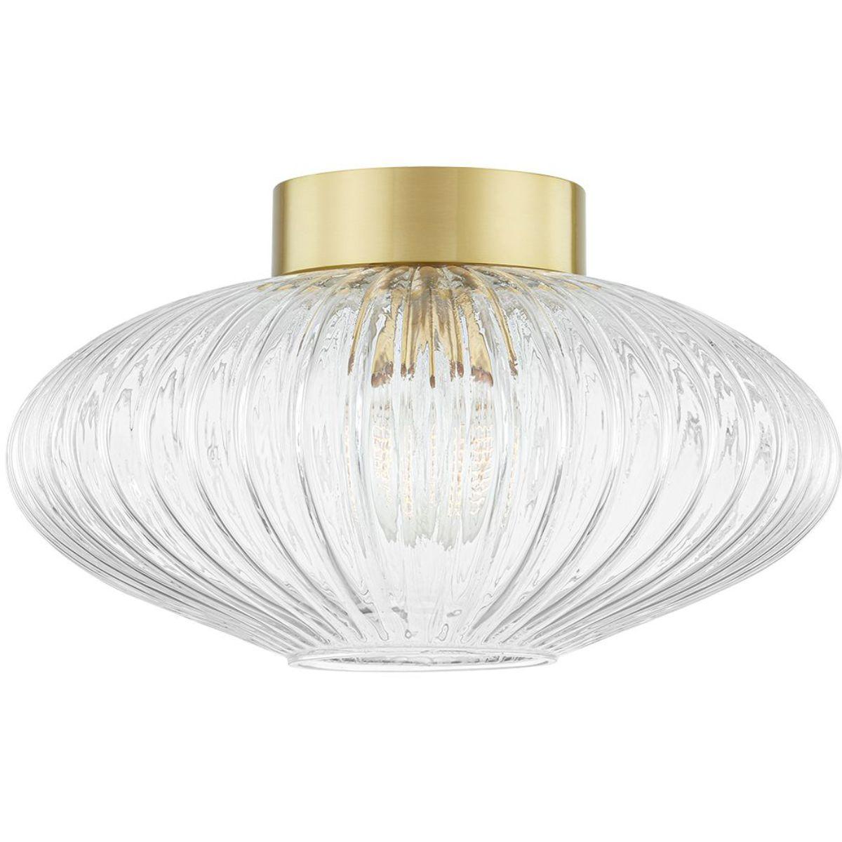Reba 16 in. Flush Mount Light Aged Brass Finish - Bees Lighting