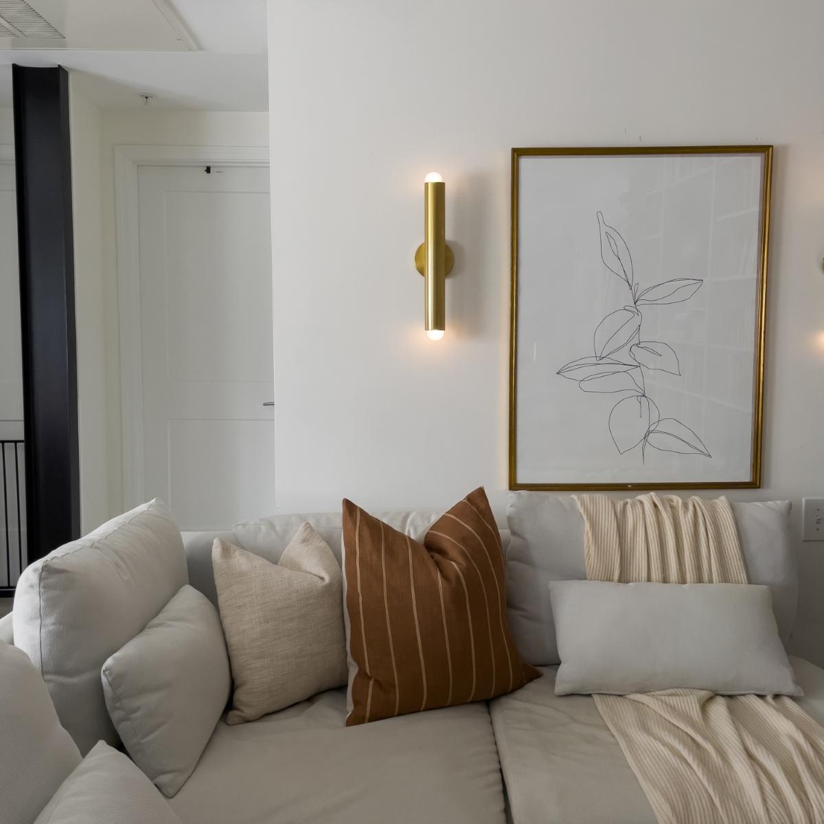 Taylor 19 in. Wall Light Aged Brass finish - Bees Lighting