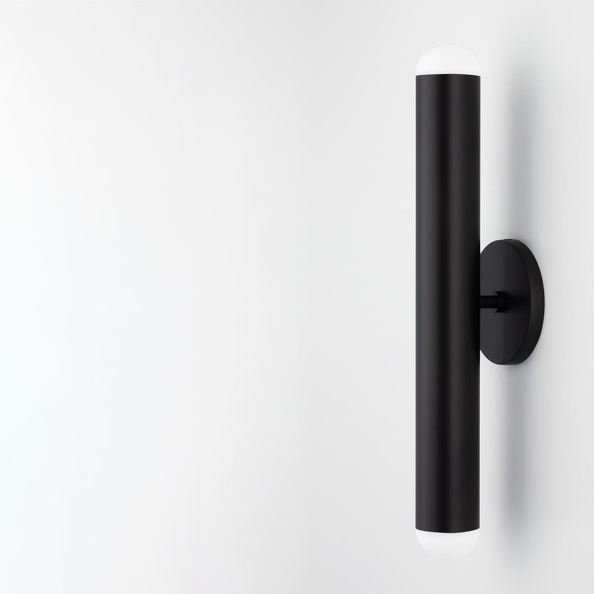 Taylor 19 in. Wall Light Black finish - Bees Lighting