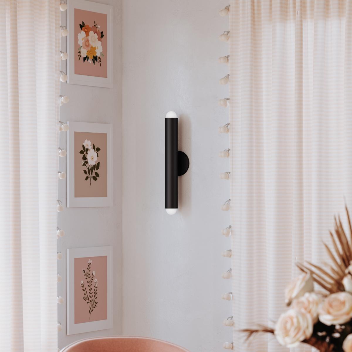 Taylor 19 in. Wall Light Black finish - Bees Lighting