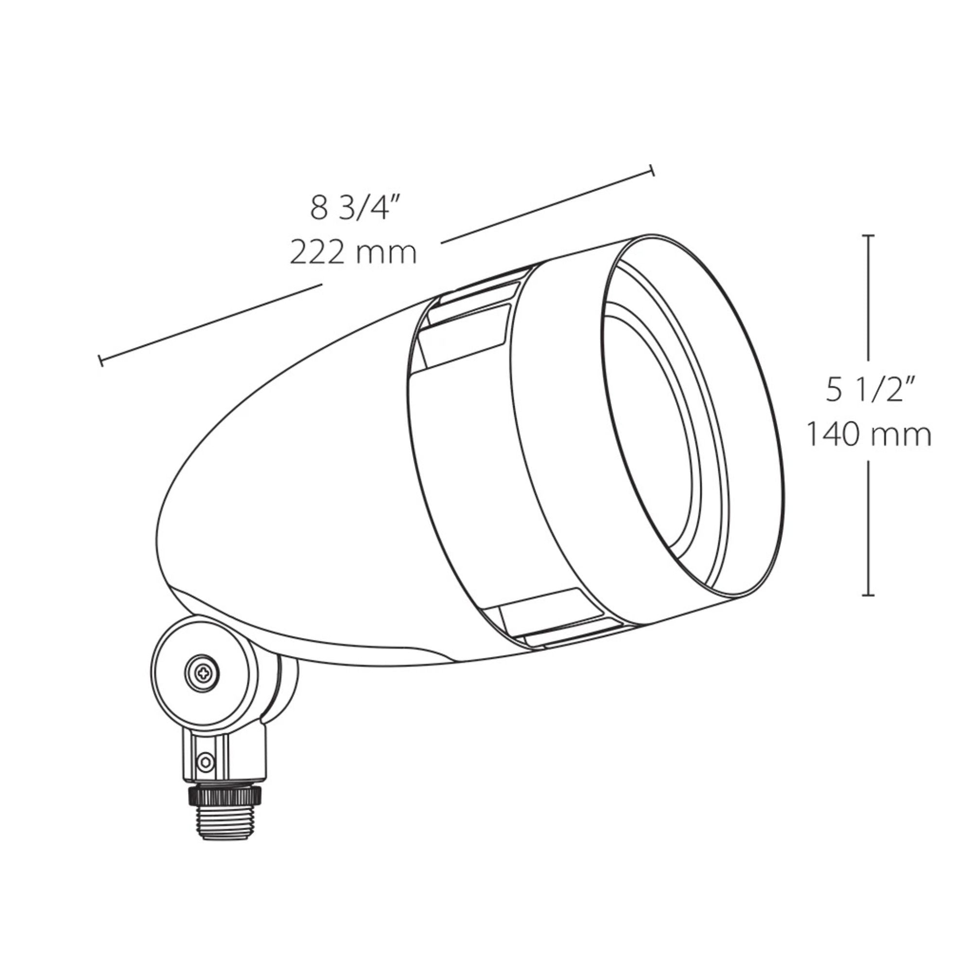 120V LED Bullet  Flood Light, 13W, 5000K, Black