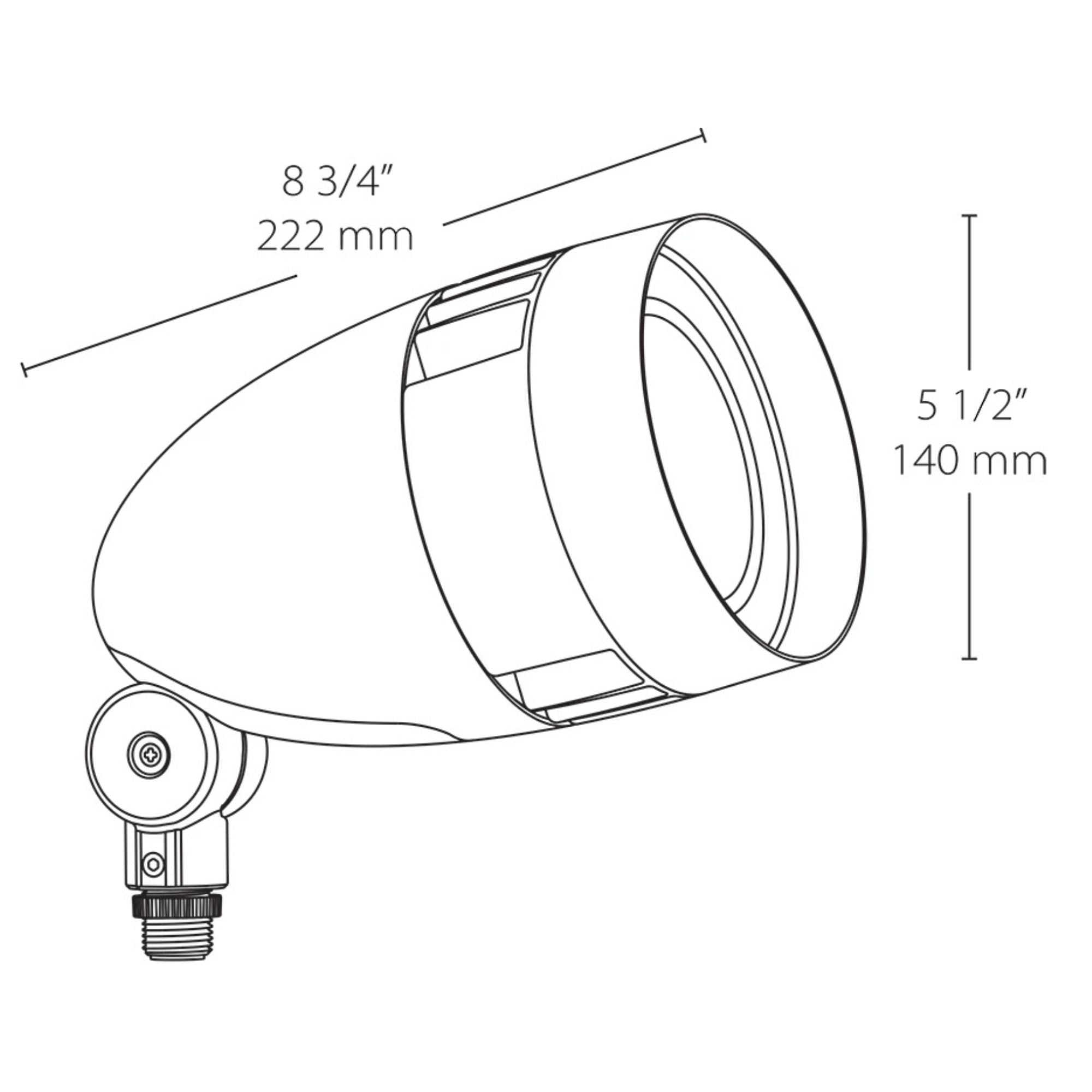 120V LED Bullet Flood Light, 13W, 4000K, Bronze
