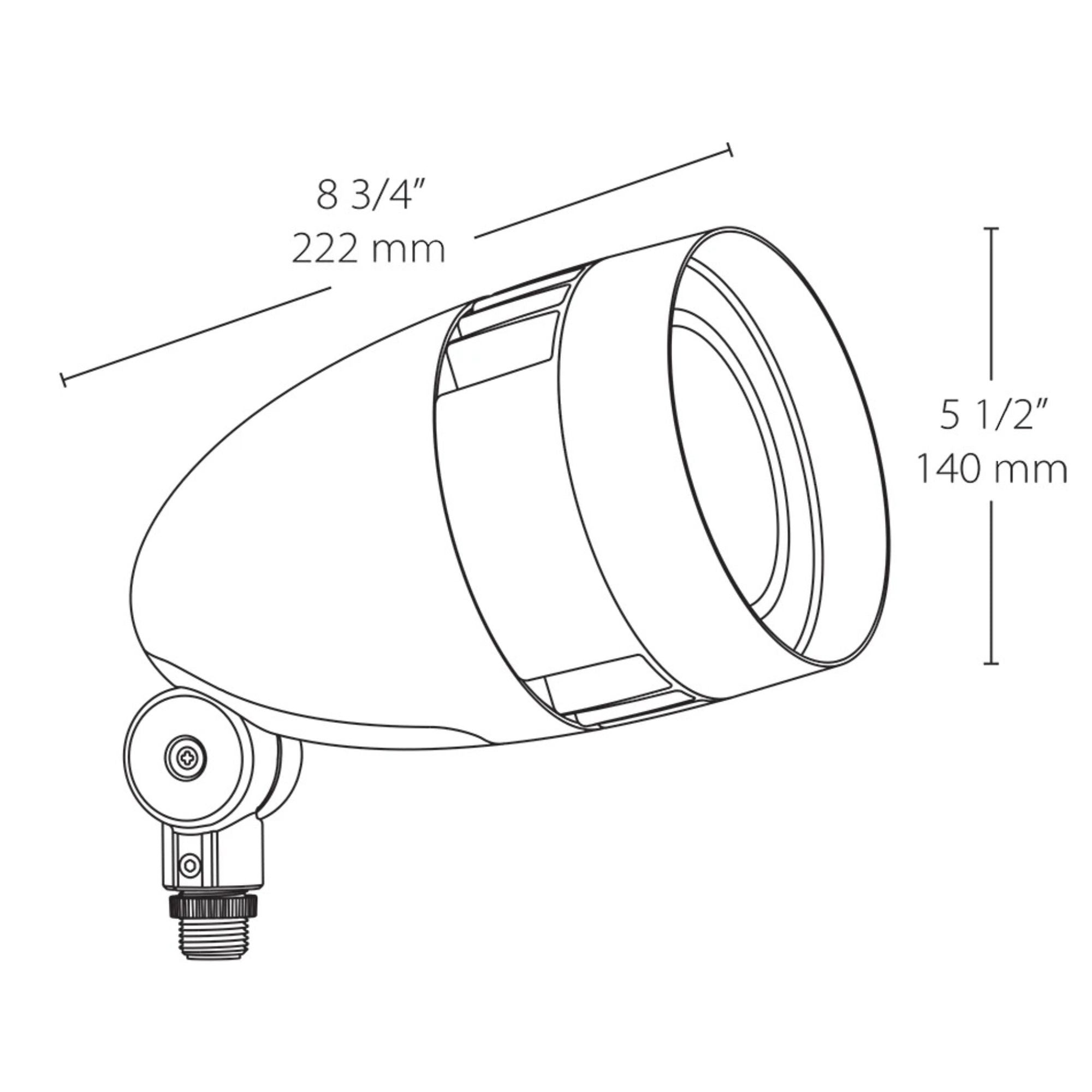 120V LED Bullet Flood Light, 13W, 4000K, Black