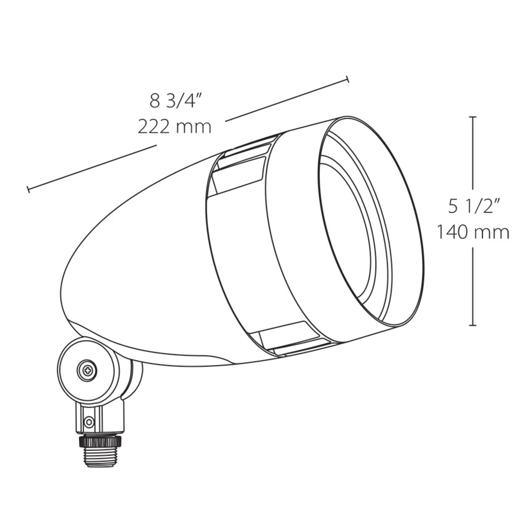 120V LED Bullet Flood Light, 13W, 5000K, Verde Green