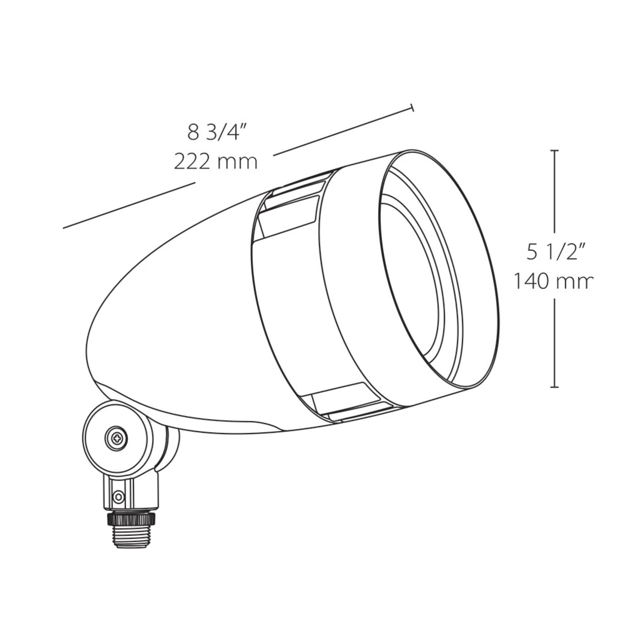120V LED Bullet Flood Light, 13W, 3000K, Black