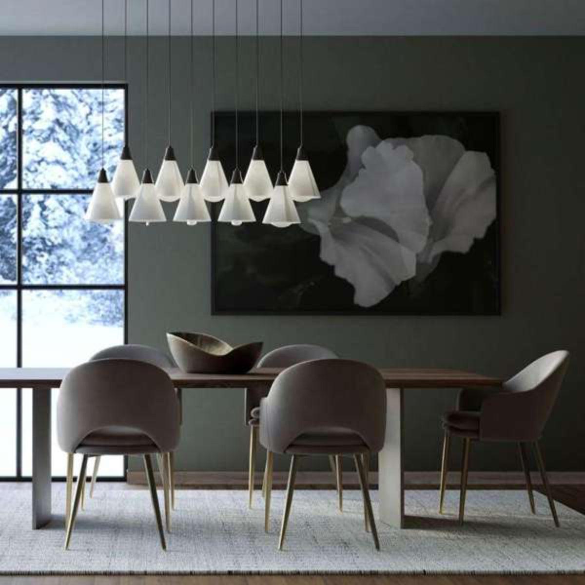 Mobius 46 in. 10 Lights Linear Pendant Light with Long