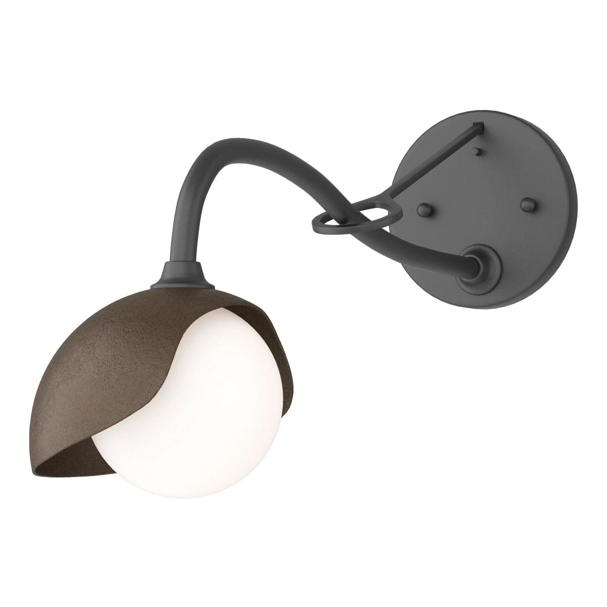 Brooklyn 10 in. Armed Sconce Black finish Single Shade
