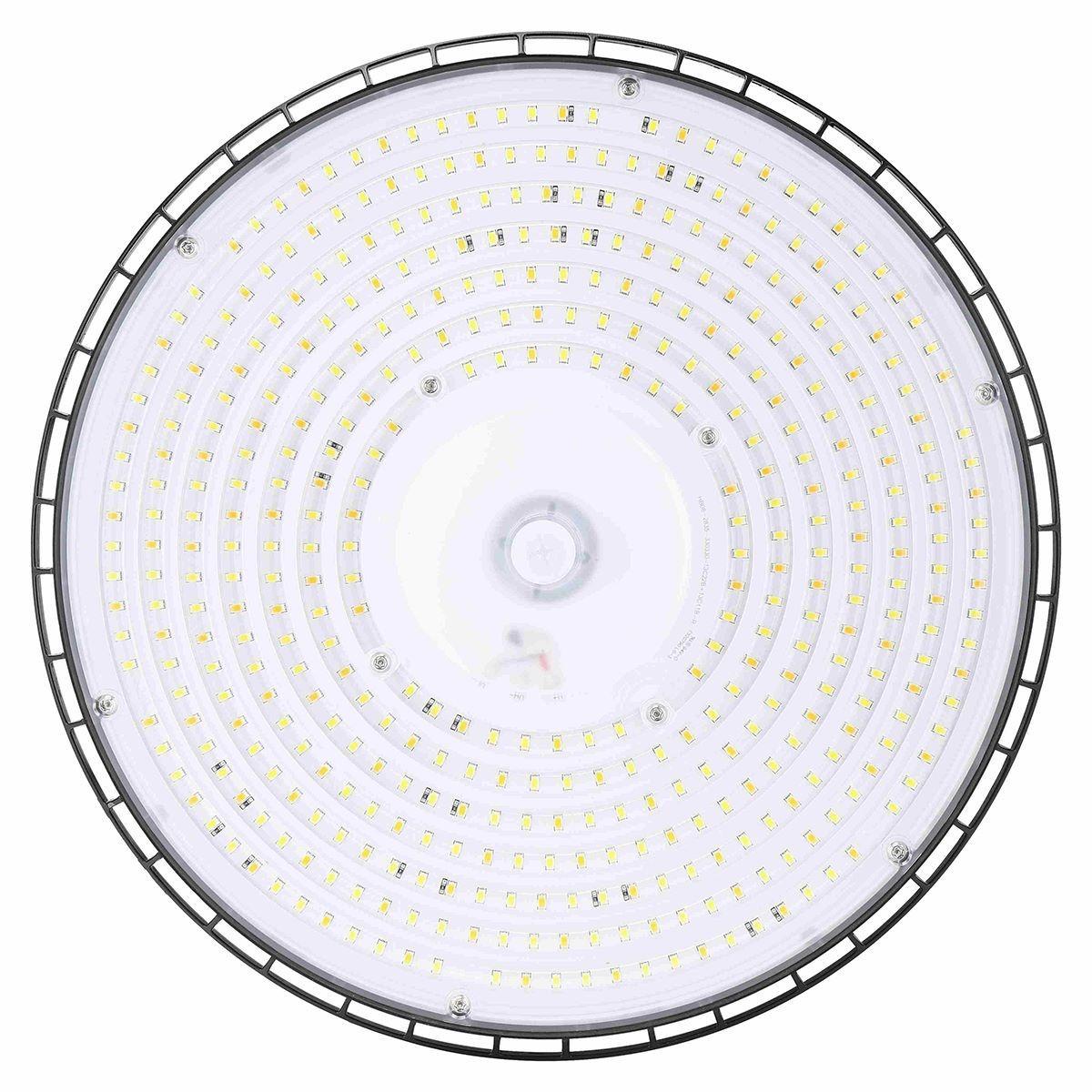 UFO High Bay Light, 240W, 36000 Lumens, 4000K/5000K, Black, 120-277V - Bees Lighting